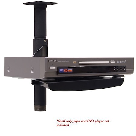 Chief Chief Component Pole Shelf - For VCR or DVD - Black - Steel - 20 lb - Black PAC102B